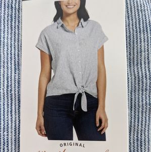 XXL, Weatherproof Vintage Ladies' Tie Front Top